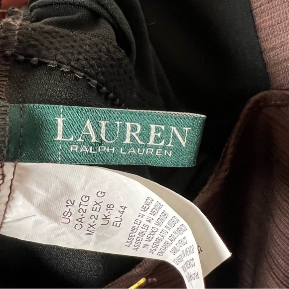 Ralph Lauren Brown Solid Ottoman Crossback One piece Swimsuit size 12 NWT - Picture 5 of 11